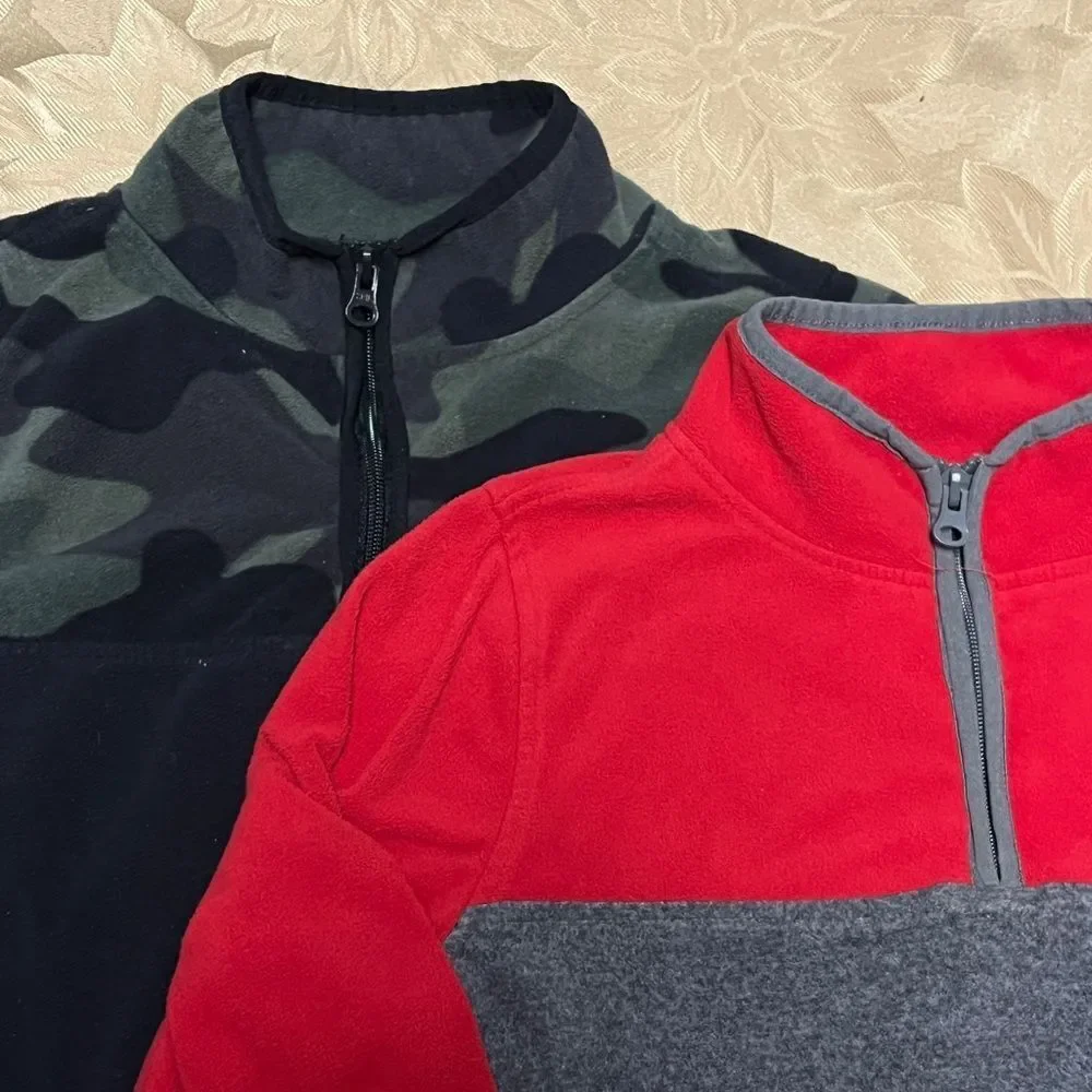 (2) OshKosh B’gosh Boys 1/2 zip fleece pullover sweater